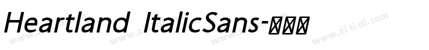 Heartland ItalicSans字体转换